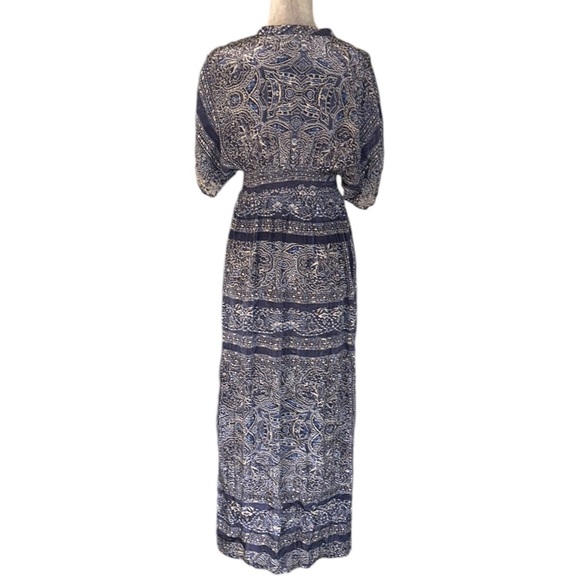 Love Kyla Seo Caite Anthropologie Tori Blue & White Embroidered Maxi Dress - S - Picture 7 of 13